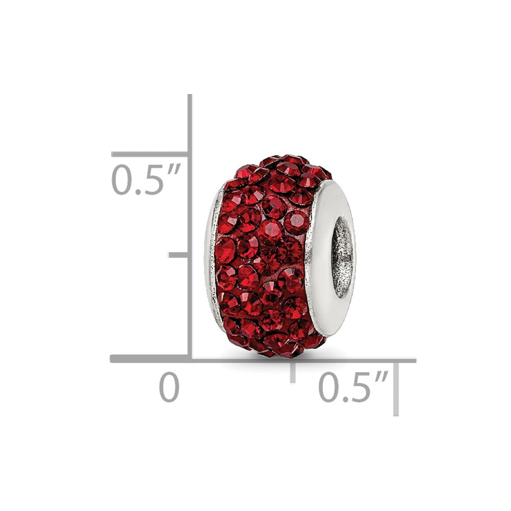 Sterlingsilber Reflections Dunkel Maroon Full Preciosa Kristall Perle