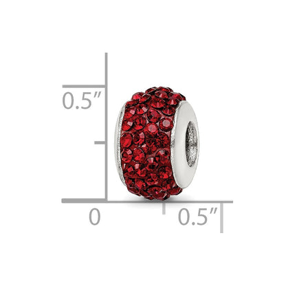 Sterlingsilber Reflections Dunkel Maroon Full Preciosa Kristall Perle