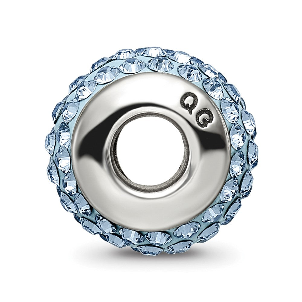 Sterlingsilber Reflections Licht Blau Full Preciosa Kristall Perle