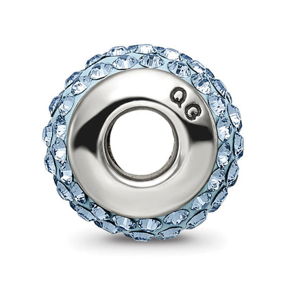 Sterlingsilber Reflections Licht Blau Full Preciosa Kristall Perle