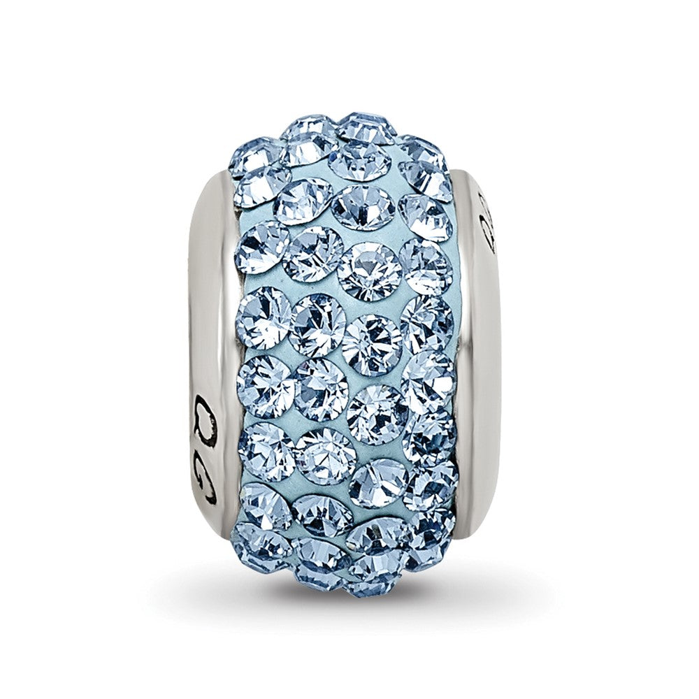 Sterlingsilber Reflections Licht Blau Full Preciosa Kristall Perle