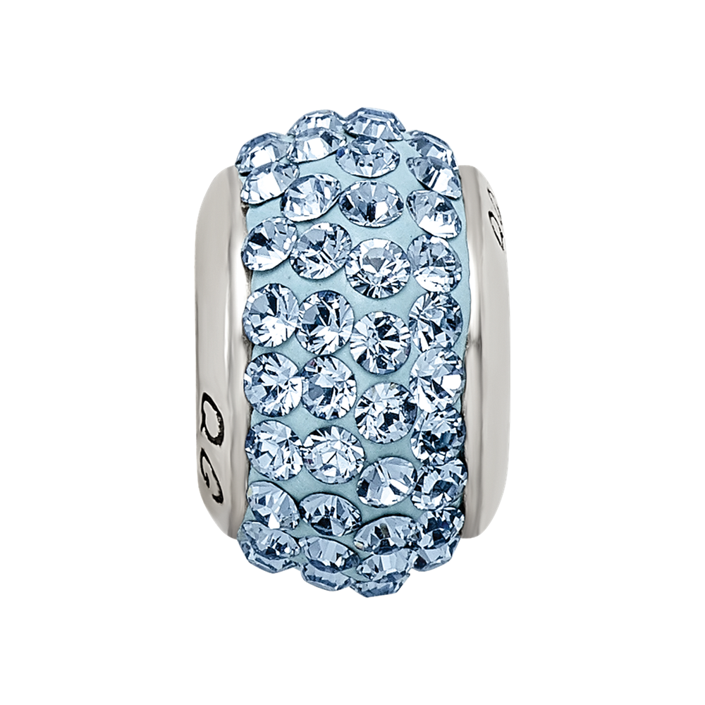 Sterlingsilber Reflections Licht Blau Full Preciosa Kristall Perle