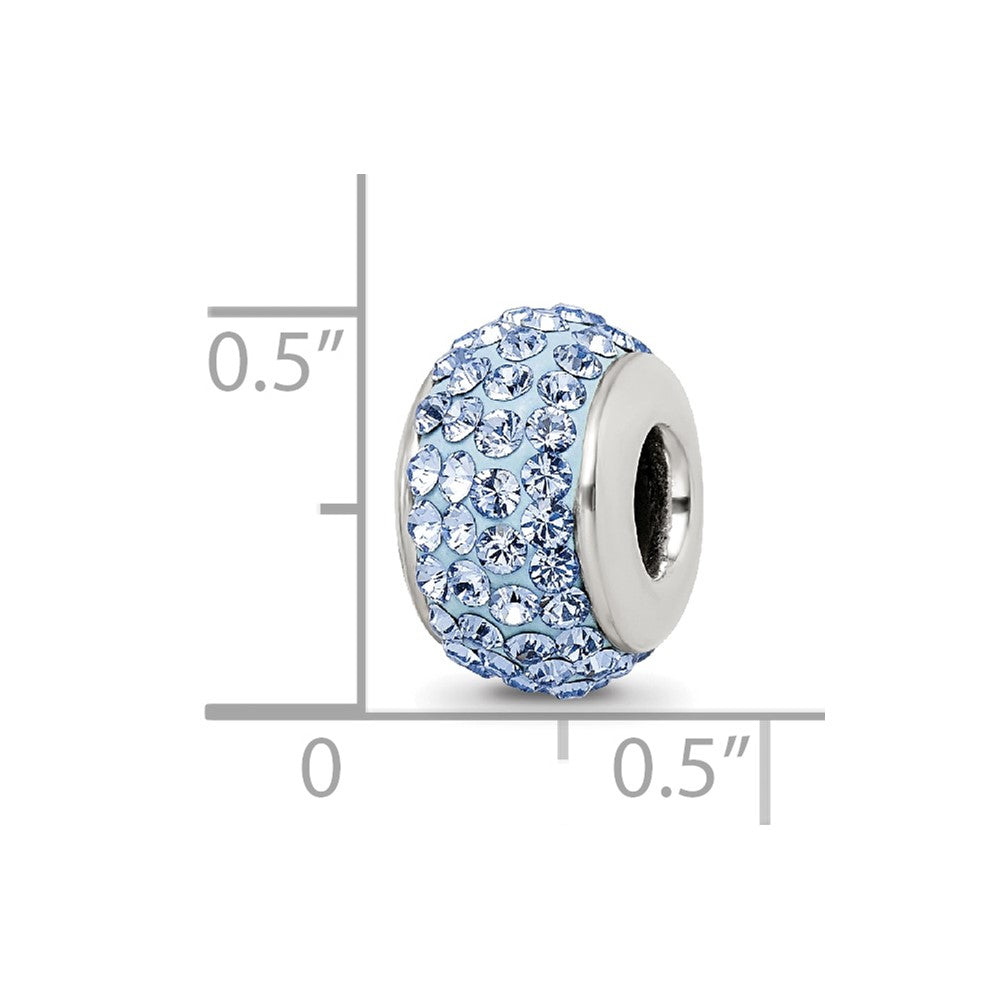 Sterlingsilber Reflections Licht Blau Full Preciosa Kristall Perle
