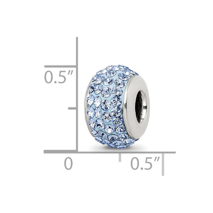 Sterlingsilber Reflections Licht Blau Full Preciosa Kristall Perle