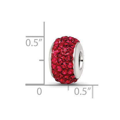 Sterlingsilber Reflections Rot Full Preciosa Kristall Perle
