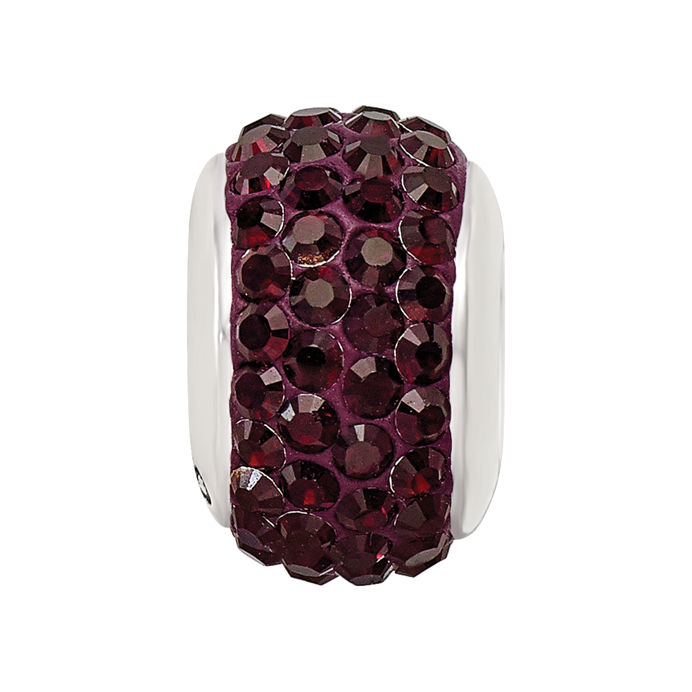 Sterlingsilber Reflections Crimson Full Preciosa Kristall Perle