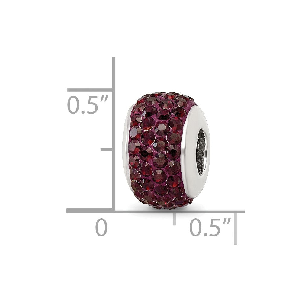 Sterlingsilber Reflections Crimson Full Preciosa Kristall Perle