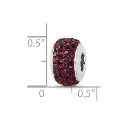 Sterlingsilber Reflections Crimson Full Preciosa Kristall Perle