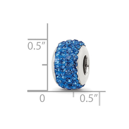 Sterlingsilber Reflections Mittel Blau Full Preciosa Kristall Perle