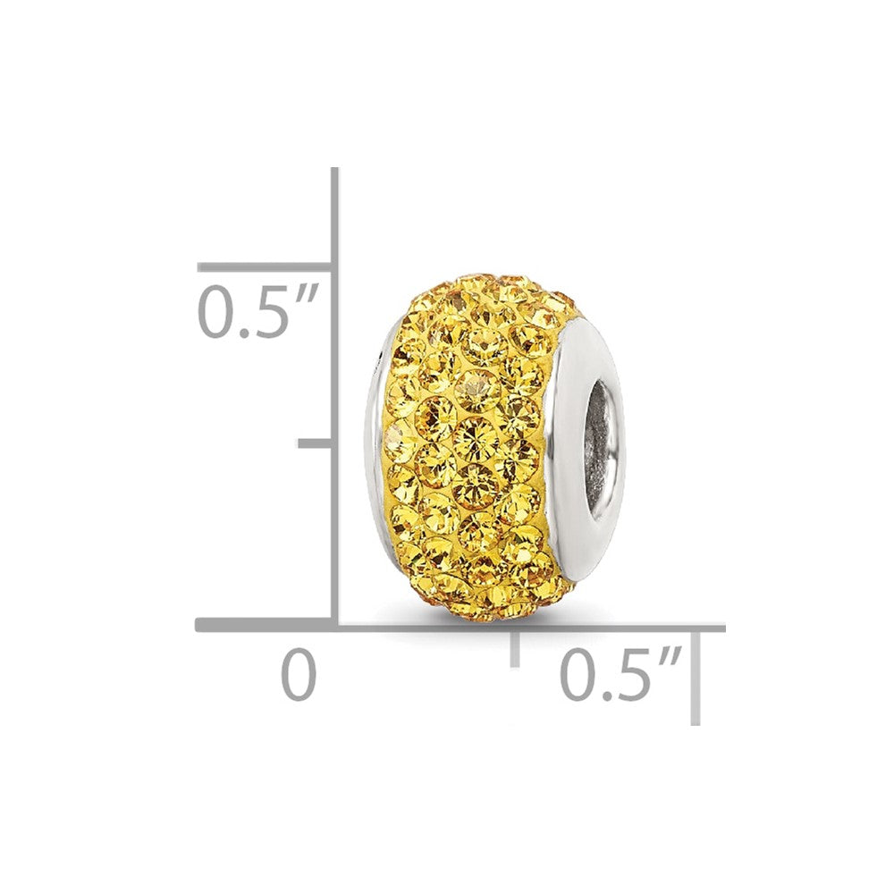 Sterlingsilber Reflections Gelb Full Preciosa Kristall Perle