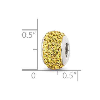 Sterlingsilber Reflections Gelb Full Preciosa Kristall Perle