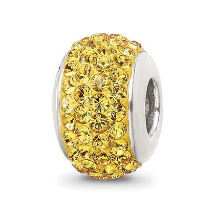 Sterlingsilber Reflections Gelb Full Preciosa Kristall Perle