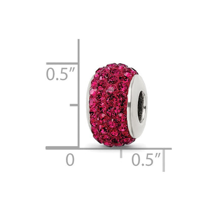 Sterlingsilber Reflections Maroon Full Preciosa Kristall Perle