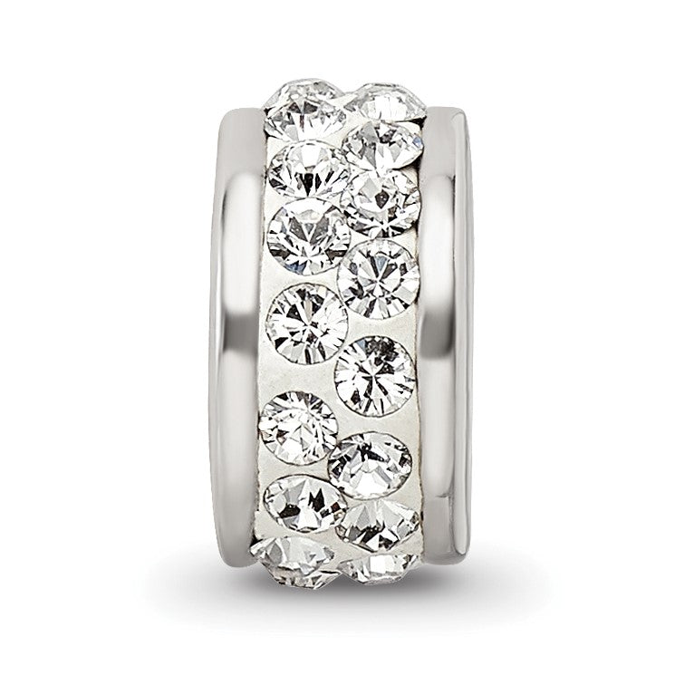 Sterlingsilber Reflections Doppelt Reihe Weiß Preciosa Kristall Perle