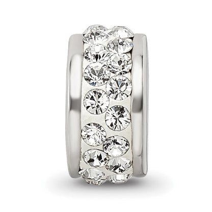 Sterlingsilber Reflections Doppelt Reihe Weiß Preciosa Kristall Perle