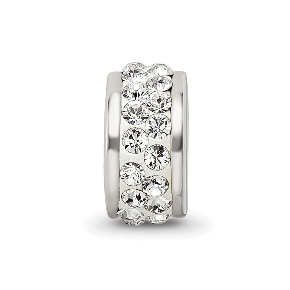 Sterlingsilber Reflections Doppelt Reihe Weiß Preciosa Kristall Perle