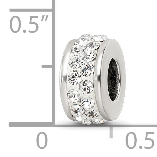 Sterlingsilber Reflections Doppelt Reihe Weiß Preciosa Kristall Perle