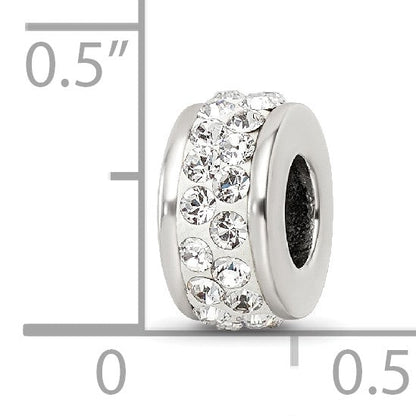 Sterlingsilber Reflections Doppelt Reihe Weiß Preciosa Kristall Perle