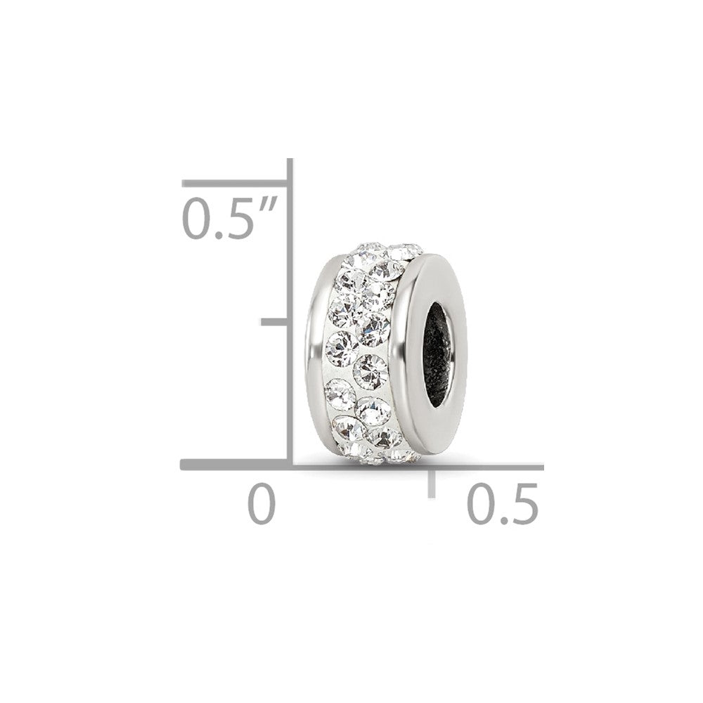Sterlingsilber Reflections Doppelt Reihe Weiß Preciosa Kristall Perle