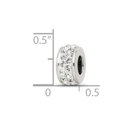 Sterlingsilber Reflections Doppelt Reihe Weiß Preciosa Kristall Perle