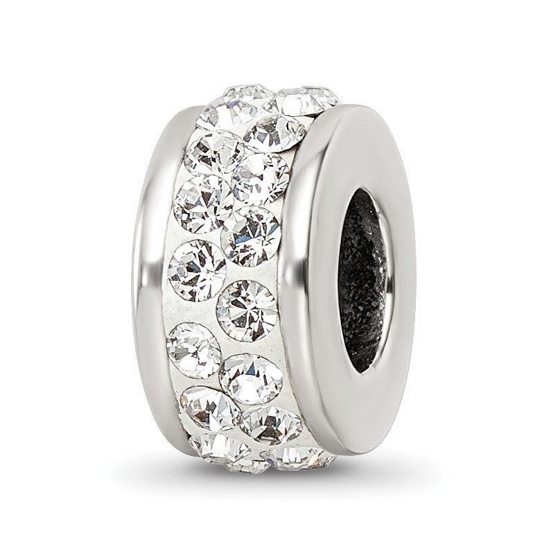 Sterlingsilber Reflections Doppelt Reihe Weiß Preciosa Kristall Perle