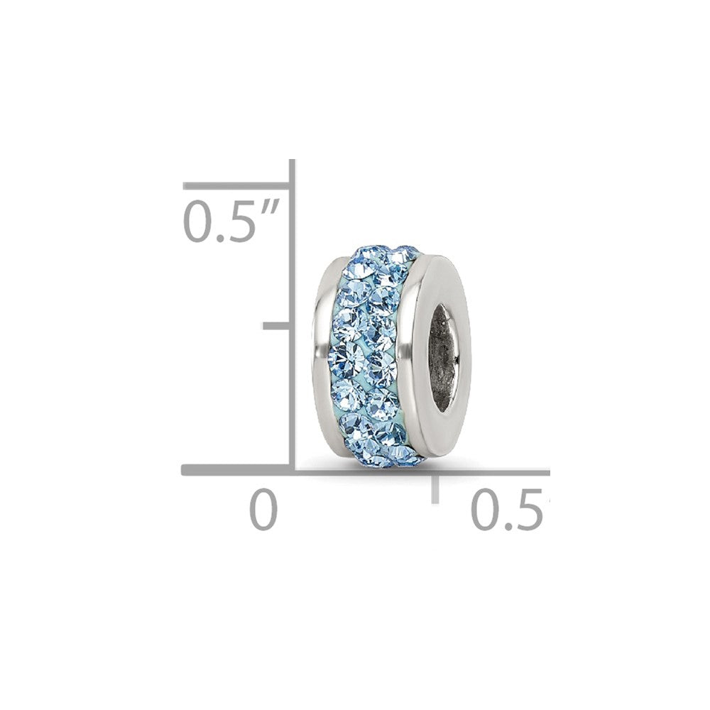 Sterlingsilber Reflections Himmel Blau Doppelt Reihe Preciosa Kristall Perle