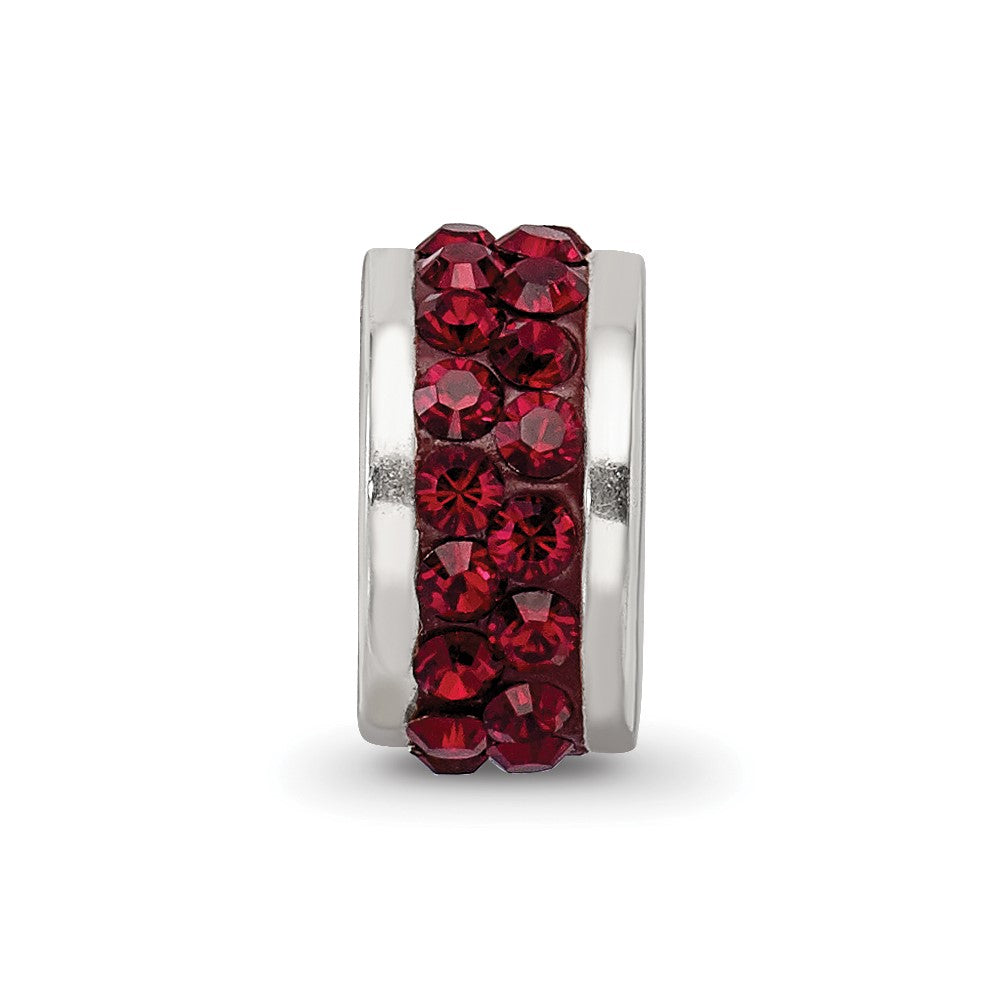Sterlingsilber Reflections Dunkel Maroon Doppelt Reihe Preciosa Kristall Perle