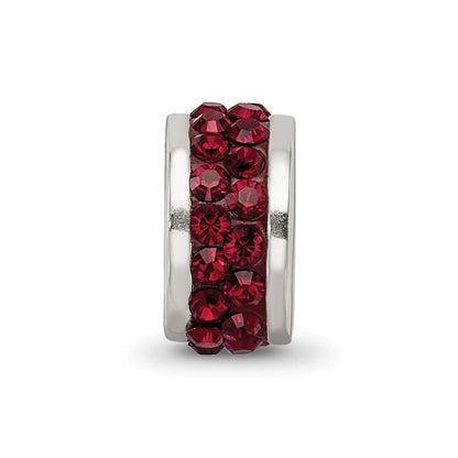 Sterlingsilber Reflections Dunkel Maroon Doppelt Reihe Preciosa Kristall Perle