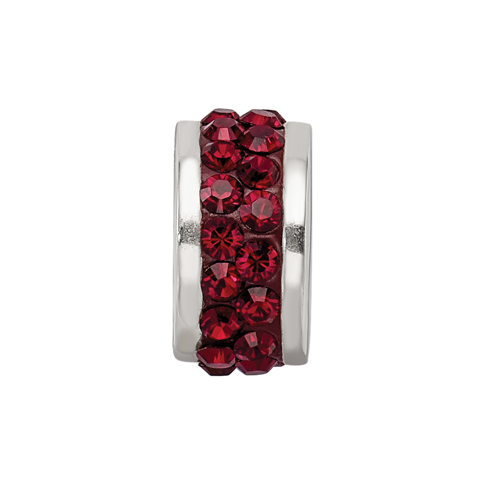 Sterlingsilber Reflections Dunkel Maroon Doppelt Reihe Preciosa Kristall Perle
