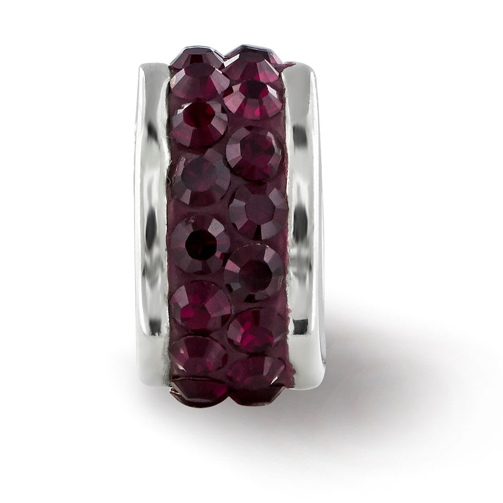 Sterlingsilber Reflections Dunkel Maroon Doppelt Reihe Preciosa Kristall Perle