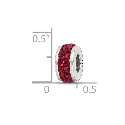 Sterlingsilber Reflections Dunkel Maroon Doppelt Reihe Preciosa Kristall Perle