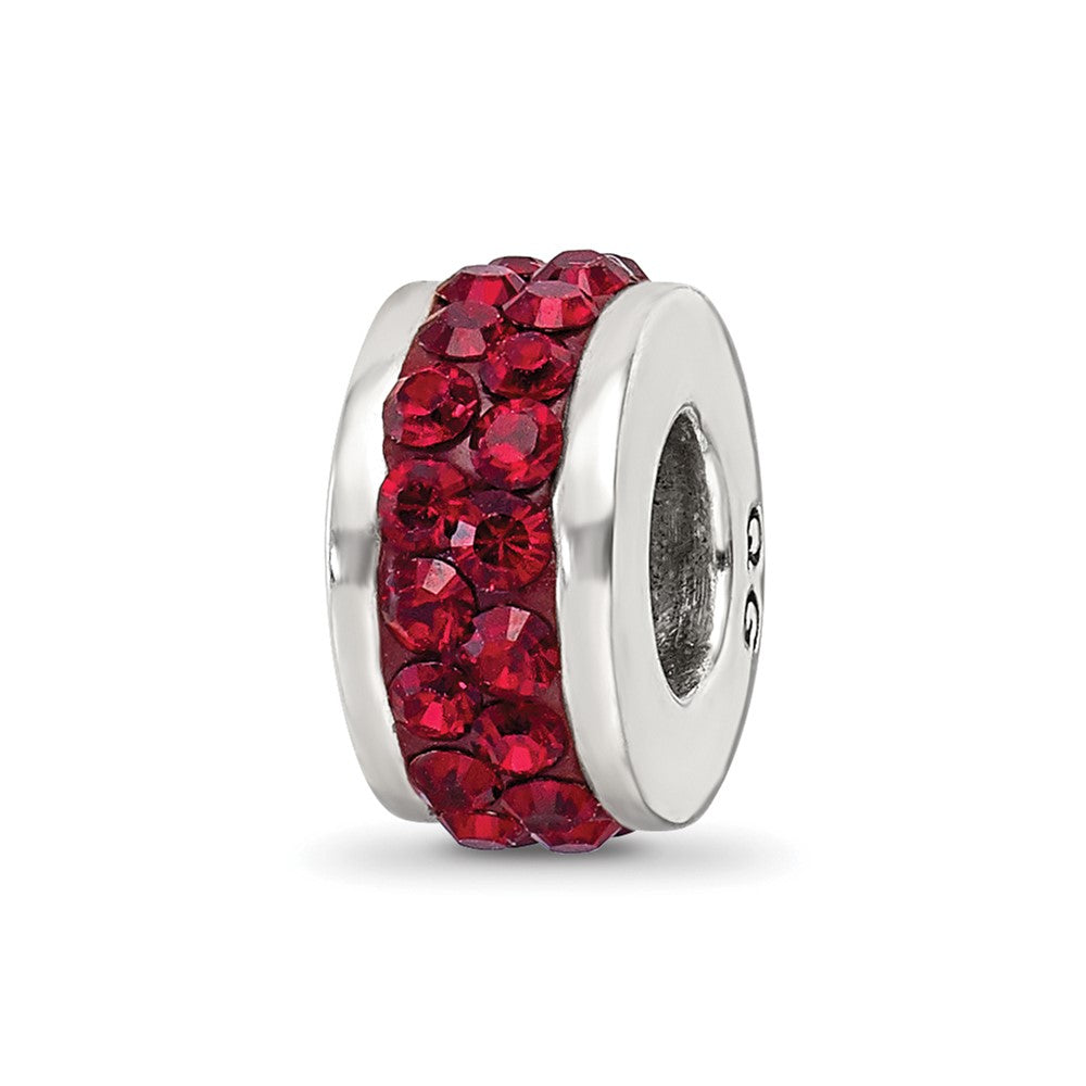 Sterlingsilber Reflections Dunkel Maroon Doppelt Reihe Preciosa Kristall Perle