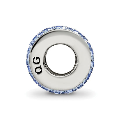 Sterlingsilber Reflections Licht Blau Doppelt Reihe Preciosa Kristall Perle