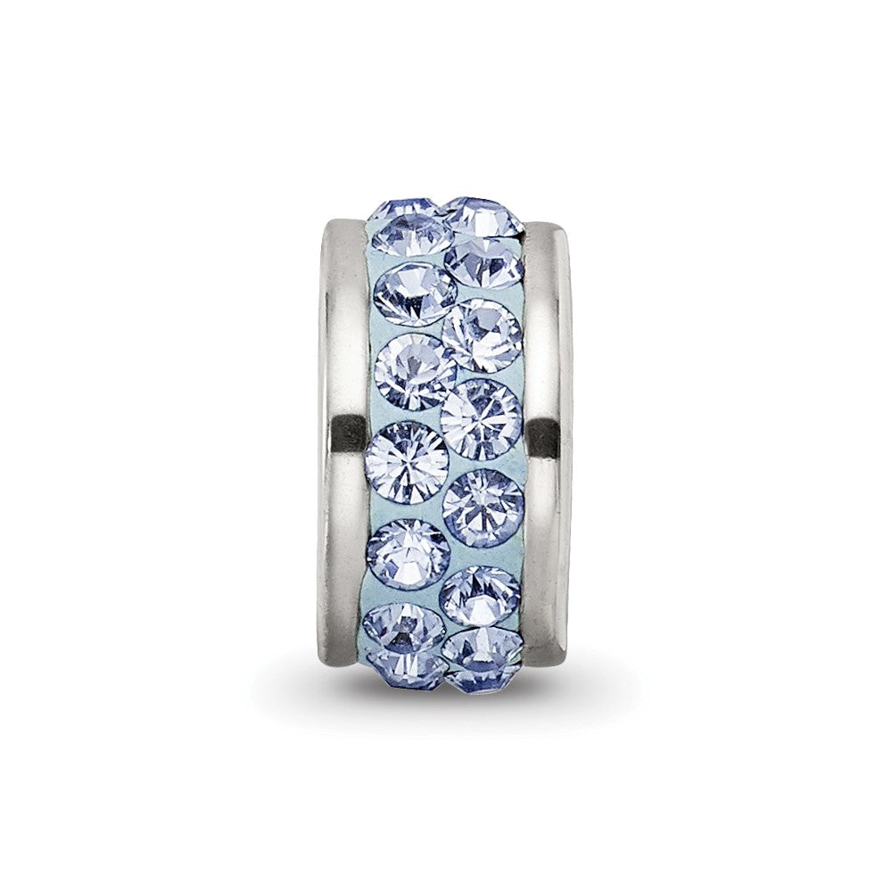 Sterlingsilber Reflections Licht Blau Doppelt Reihe Preciosa Kristall Perle