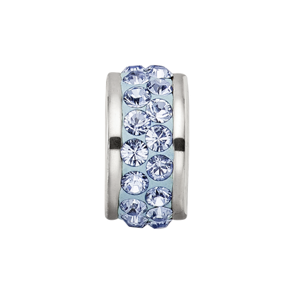 Sterlingsilber Reflections Licht Blau Doppelt Reihe Preciosa Kristall Perle