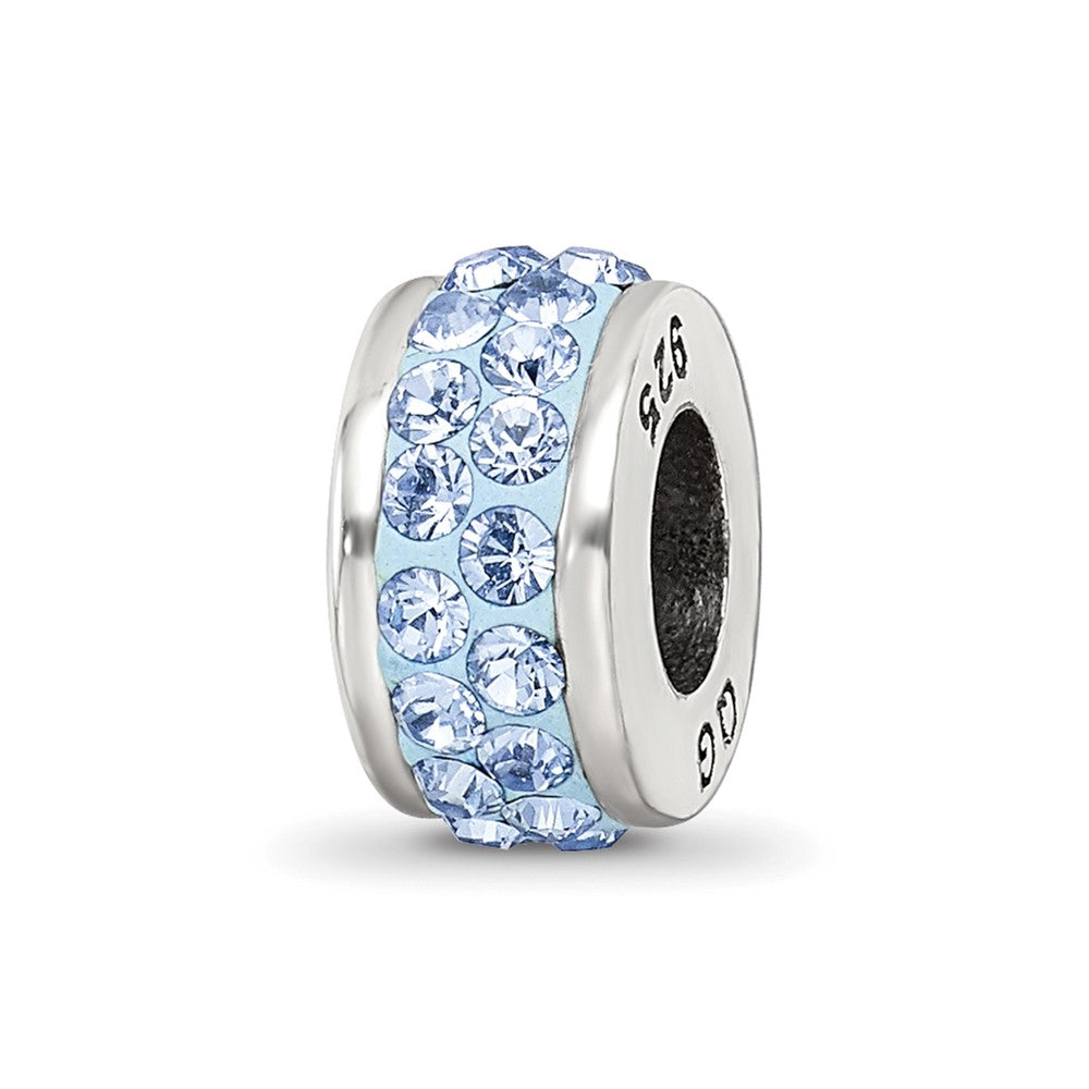 Sterlingsilber Reflections Licht Blau Doppelt Reihe Preciosa Kristall Perle