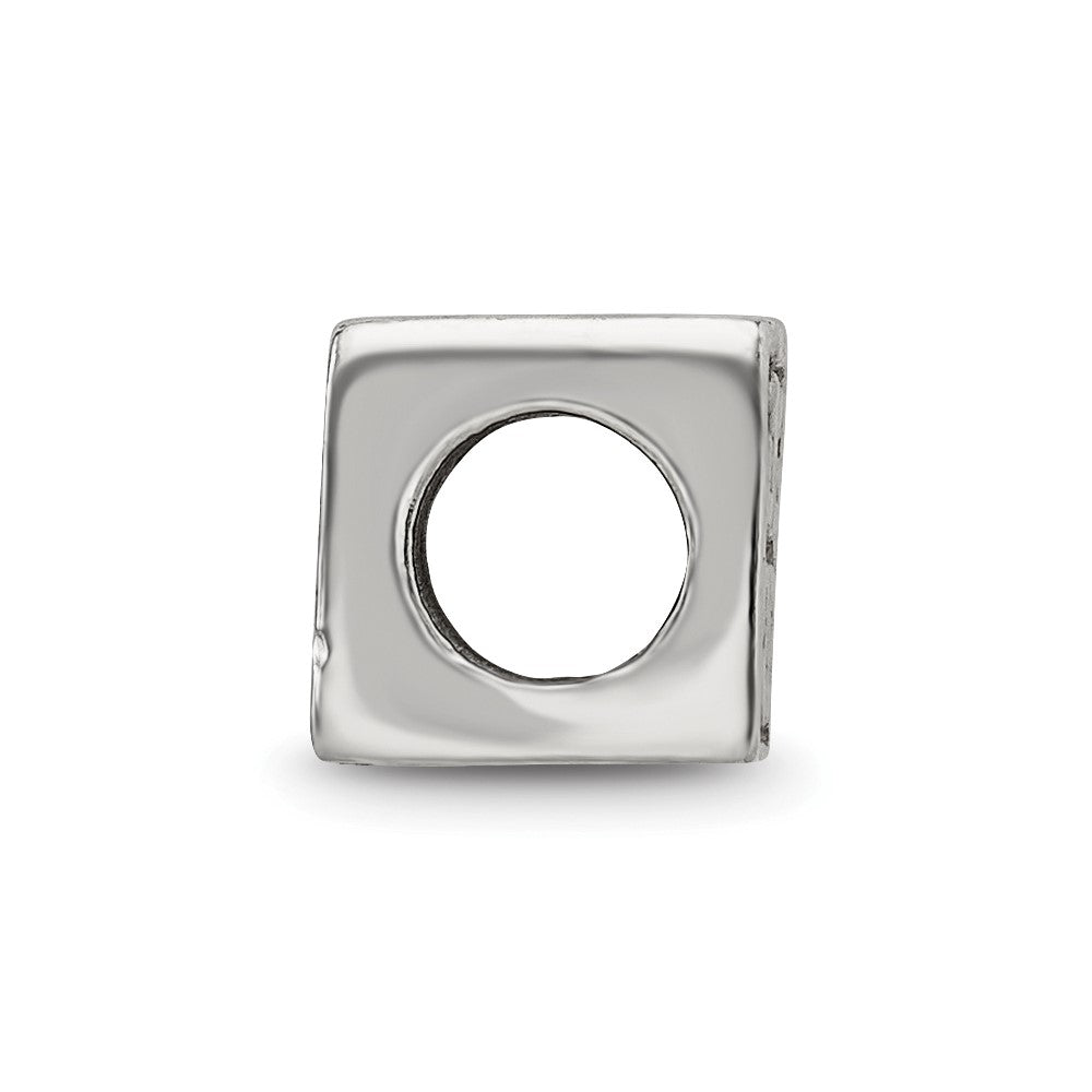 Sterlingsilber Reflections Herz Cube Perle
