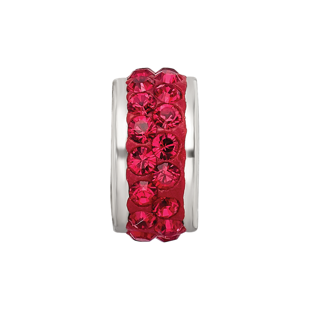 Sterlingsilber Reflections Rot Doppelt Reihe Preciosa Kristall Perle