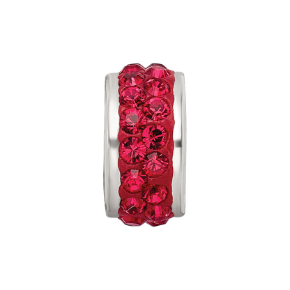 Sterlingsilber Reflections Rot Doppelt Reihe Preciosa Kristall Perle