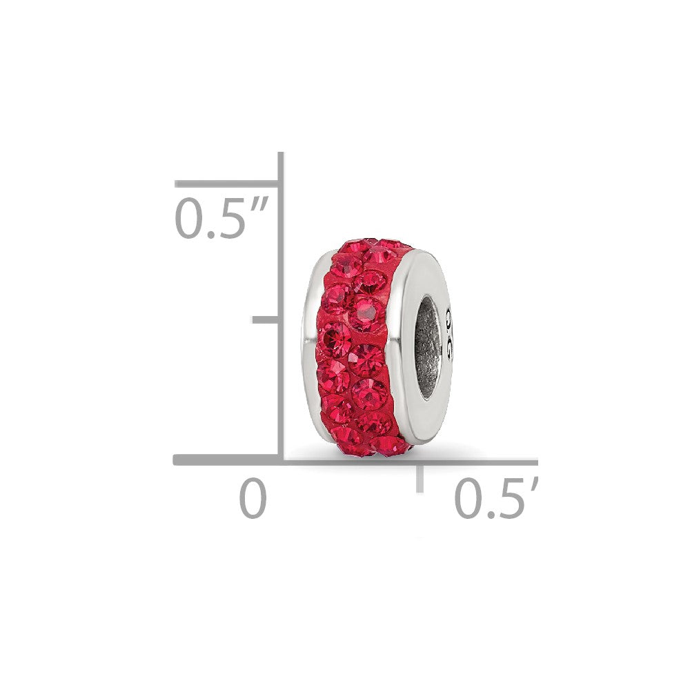 Sterlingsilber Reflections Rot Doppelt Reihe Preciosa Kristall Perle