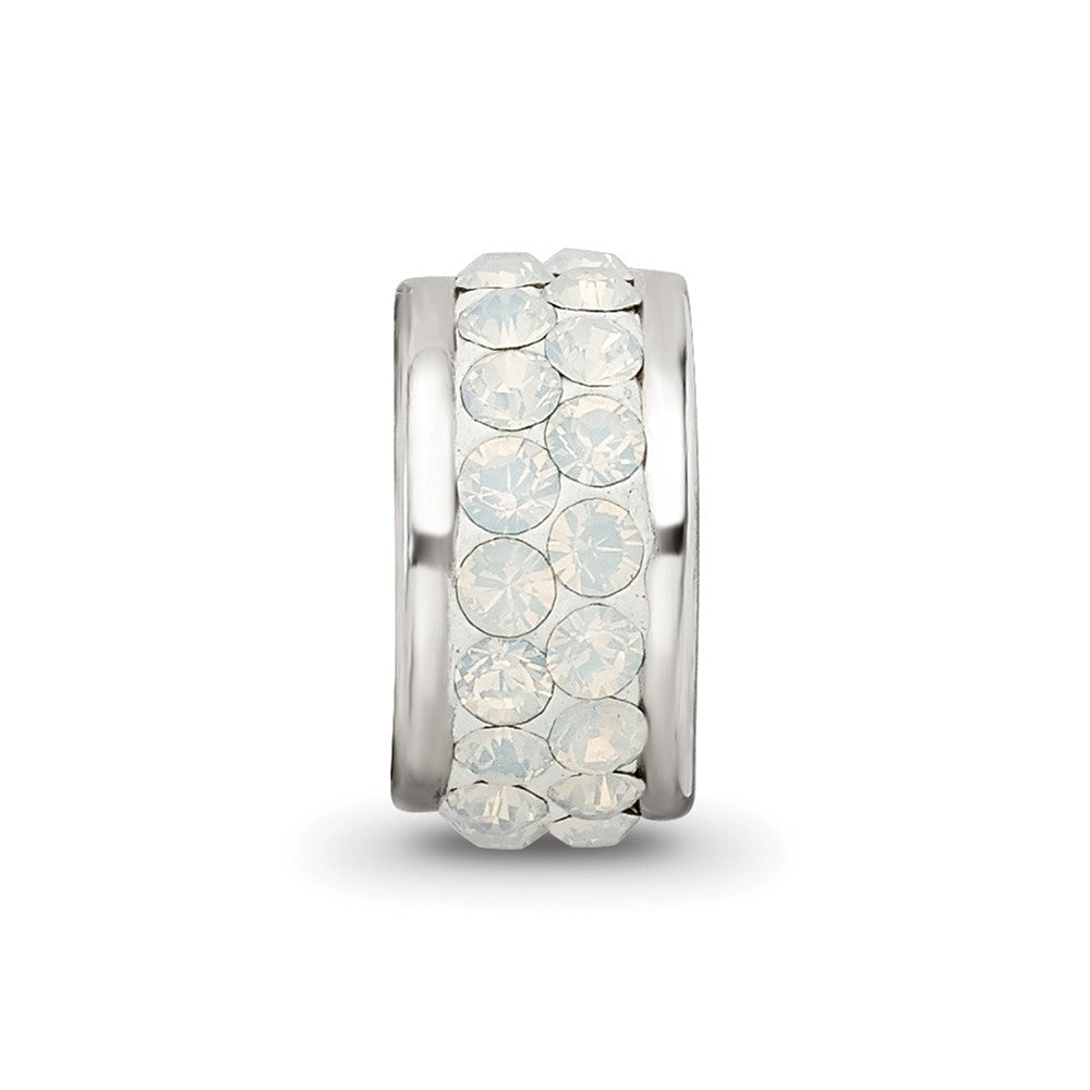 Sterlingsilber Reflections Cream Doppelt Reihe Preciosa Kristall Perle