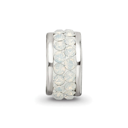 Sterlingsilber Reflections Cream Doppelt Reihe Preciosa Kristall Perle