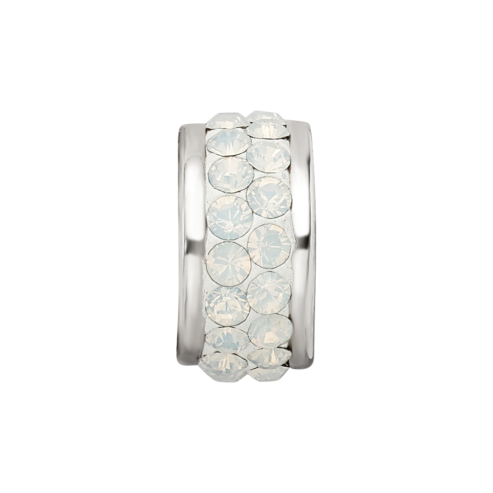Sterlingsilber Reflections Cream Doppelt Reihe Preciosa Kristall Perle