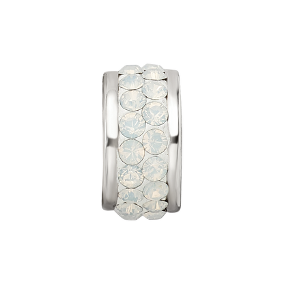 Sterlingsilber Reflections Cream Doppelt Reihe Preciosa Kristall Perle