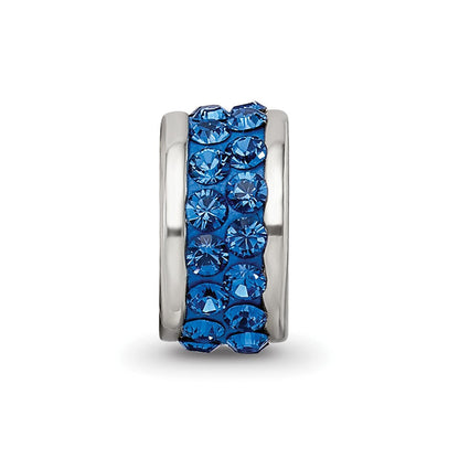 Sterlingsilber Reflections Blau Doppelt Reihe Preciosa Kristall Perle
