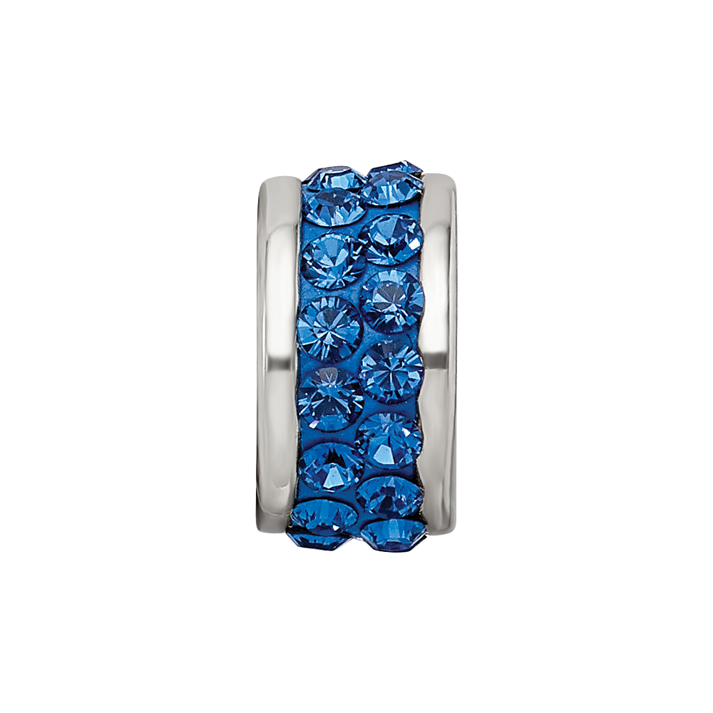 Sterlingsilber Reflections Blau Doppelt Reihe Preciosa Kristall Perle