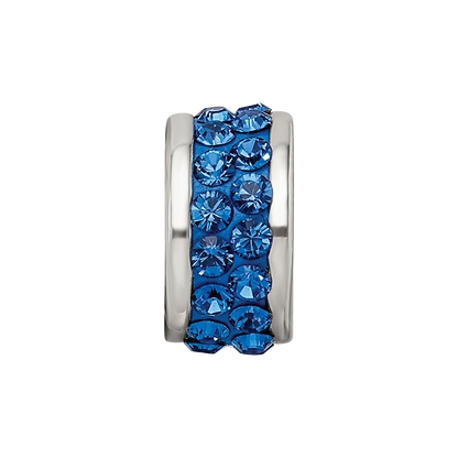 Sterlingsilber Reflections Blau Doppelt Reihe Preciosa Kristall Perle