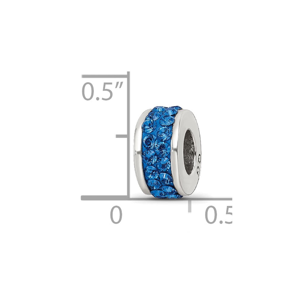Sterlingsilber Reflections Blau Doppelt Reihe Preciosa Kristall Perle