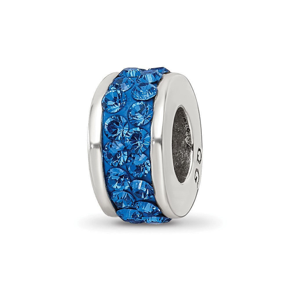 Sterlingsilber Reflections Blau Doppelt Reihe Preciosa Kristall Perle