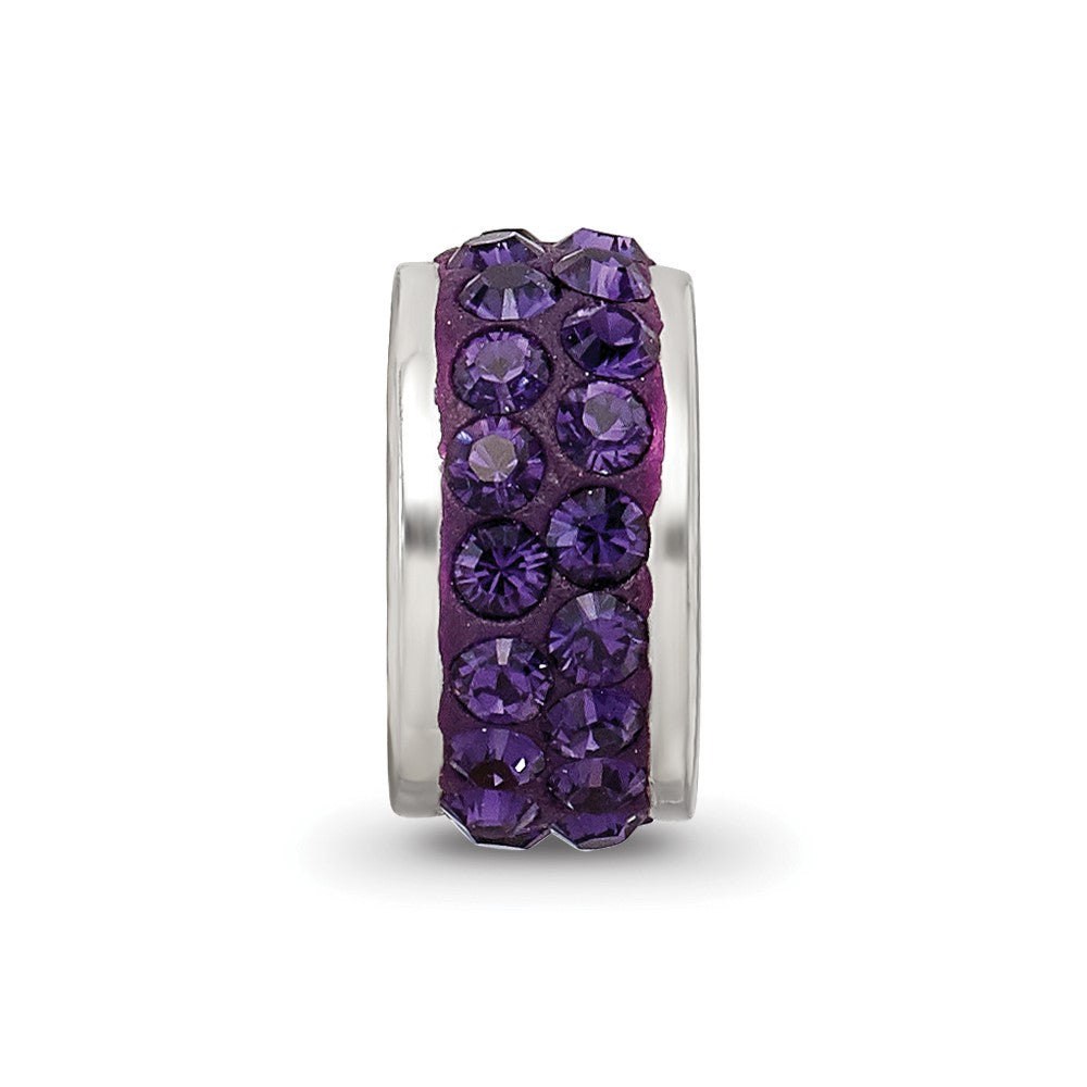 Sterlingsilber Reflections Lila Doppelt Reihe Preciosa Kristall Perle